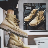 伊努特秋冬马丁靴男短靴工装靴2021新款雪地棉鞋潮流加绒保暖高帮靴子男