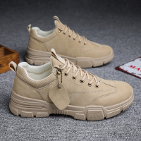 伊努特秋季马丁靴男低帮工装潮鞋英伦男鞋秋季休闲皮鞋轻便工作劳保板鞋