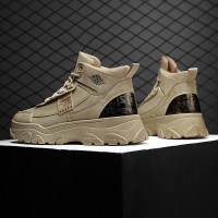 伊努特马丁靴子男潮鞋高帮秋季英伦风男鞋2021新款休闲中帮骑行工装男靴