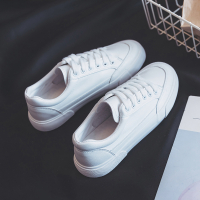 伊努特秋季新款基础小白鞋男皮面白色男鞋子韩版潮流青少年ins学生潮鞋