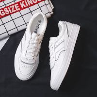 伊努特秋季基础百搭小白鞋男韩版潮流反光西装板鞋透气皮面港风鞋子男潮