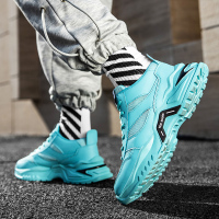 伊努特齐敏男鞋2022新款春季男士运动休闲潮流百搭网面跑步老爹ins厚底潮鞋