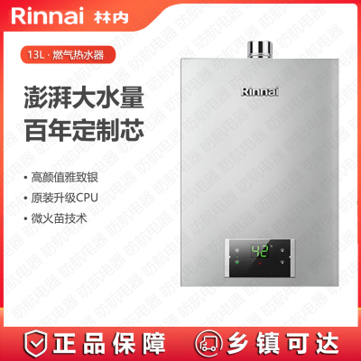 林内(Rinnai)燃气热水器JSQ26-D32百年定制芯升级版燃气比列阀13升家用强排式RUS-13QD32天然气