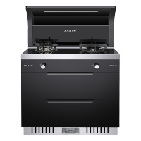 (四川)金利(JINLI)金弧90A-HS消毒柜 钢化玻璃 一体式集成灶烟灶自动清洗环保灶