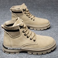 枫述2021年秋季男士户外马丁靴工装靴高帮青年劳保鞋靴子百搭潮鞋