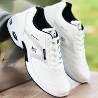 枫述运动鞋男鞋子秋冬季新款韩版皮面潮鞋厚底增高休闲鞋男跑步鞋