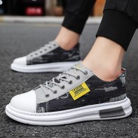 枫述2021新款秋季男士休闲鞋男帆布鞋潮流板鞋运动潮鞋水洗牛仔布鞋子