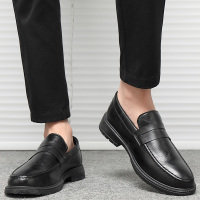 枫述秋季乐福鞋男豆豆英伦休闲皮鞋青年韩版潮一脚蹬商务正装懒人男鞋