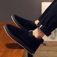 枫述冬季保暖棉鞋男低帮加绒东北户外潮雪地靴加厚新款面包鞋