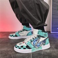 枫述高帮鞋男秋季潮鞋2021年韩版潮流动漫学生板鞋休闲百搭