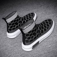 枫述男鞋2021新款秋季袜子板鞋高帮百搭休闲韩版潮流潮鞋