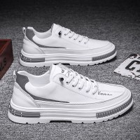 枫述小白鞋男百搭2021新款潮流男鞋子秋季厚底德训鞋增高休闲工装板鞋