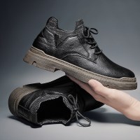 枫述休闲小皮鞋男工作男鞋2021年新款潮流板鞋春秋季内增高马丁靴