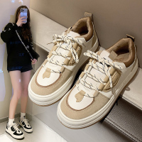 枫述悦迪朵丑萌大头鞋女2021冬季加绒ins百搭厚底休闲小众老爹运动板鞋