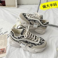枫述悦迪朵网红老爹鞋女ins潮百搭火厚底学生春款欧洲站印花运动休闲鞋子