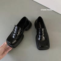 枫述日系乐福鞋女松糕底设计厚底2021秋新款气质百搭复古学院风小皮鞋