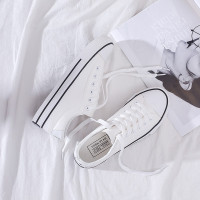 枫述悦迪朵泫雅风帆布鞋子女2021新款秋冬季韩版秋款学生百搭小白鞋ulzzang