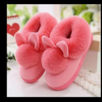 枫述俏皮小猫高帮保暖棉拖鞋秋冬季全包跟女卡通可爱棉靴居家用加厚底