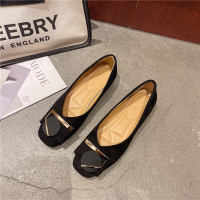 枫述悦迪朵一脚蹬单鞋女2022春秋季新款网红温柔风平底鞋ins潮豆豆鞋女鞋潮