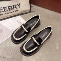 枫述悦迪朵乐福鞋女一脚蹬复古单鞋2022春季新款英伦小皮鞋软底百搭厚底jk鞋