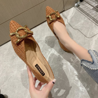 枫述悦迪朵尖头平底鞋女2022春夏季仙女气质百搭浅口晚晚风温柔鞋时尚大码40