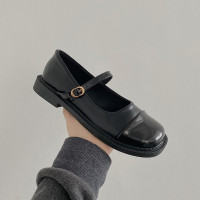 枫述悦迪朵黑色小皮鞋女配裙子法式复古学院风Lolita鞋2022春季新款单鞋lo鞋