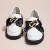 枫述悦迪朵小皮鞋女英伦风2022春季新款圆头复古蝴蝶结单鞋一脚蹬漆皮乐福鞋