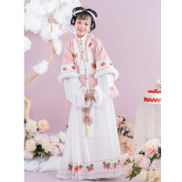 海棠私语草莓啵叽汉服女正品原创秋冬加绒明制短袄套装