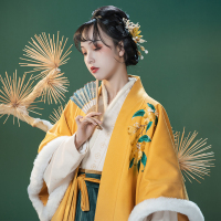 海棠私语丨枇杷语宋制过新年汉服女冬季半袖中衣百迭裙褶裙四件套