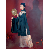 海棠私语赤狐明制女原创立领斜襟云肩马面裙秋冬套装