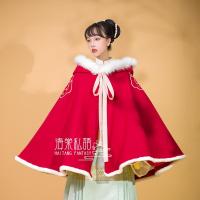 海棠私语原创汉服斗篷披肩披风外套正品女秋冬加厚加绒古风冬季