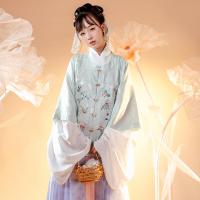 海棠私语满庭芳明制汉服女正品原创半袖补服织金马面裙春秋套装