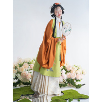 海棠私语肆时春明制汉服女秋冬原创立领斜襟织金马面裙