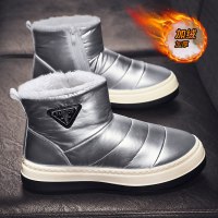 苏芈冬季雪地靴男哈尔滨东北加绒加厚保暖皮毛一体棉鞋面包鞋