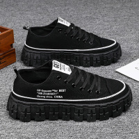 苏芈男鞋2021新款夏秋季透气布鞋韩版潮流百搭休闲增高帆布板鞋潮鞋