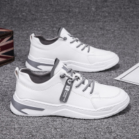 苏芈秋季男鞋2021新款小白白鞋运动平板鞋百搭休闲皮鞋潮鞋春秋季潮流