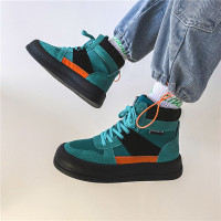 苏芈2021马丁靴新款鞋子男潮鞋春秋季高帮工装鞋休闲百搭中帮男鞋增高