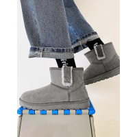 苏芈男鞋冬季新款高帮加绒加厚保暖雪地鞋男韩版切尔西一脚蹬棉鞋