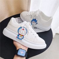 苏芈小白鞋男秋季2021新款休闲潮鞋百搭潮流厚底白鞋涂鸦增高板鞋