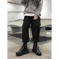 苏芈鞋子男冬季欧洲站黑色老爹潮鞋机能风厚底网红百搭小众高帮袜子鞋