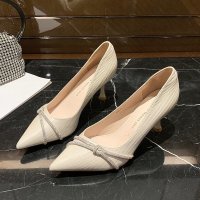 苏芈网红法式高跟鞋仙女风2021年新款春季百搭时尚尖头浅口女鞋子单鞋