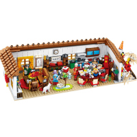 ORSIM奥森 610009中国风新版年夜饭春节场景珍藏版小颗粒拼装积木