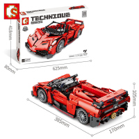 新疆西藏专链ORSIM奥森 701942科技积械I8红色跑车模型1:14成人拼