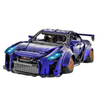 ORSIM奥森 狂暴积械-1:10东瀛战神爆改GT-R低趴跑车10221益智积木