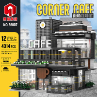 ORSIM奥森 街角咖啡厅 全景灯光效果 儿童益智拼装积木