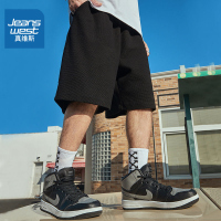 真维斯华夫格短裤男宽松高级感运动裤夏季港风ins潮流大码休闲裤