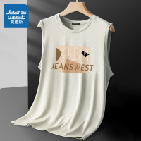 真维斯无袖t恤男夏季美式运动篮球健身宽松坎肩大码冰丝网眼背心