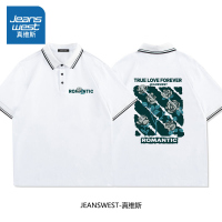 真维斯男士短袖polo衫夏季美式珠地棉翻领t恤复古潮胖大码打底衫