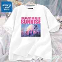 真维斯冰丝速干短袖t恤女薄款ins风大码上衣2022新款日系女装半袖