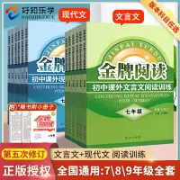 金牌阅读七八九年级初中语文课外文言文现代文阅读训练全国通用789年级初一二三古诗文阅读练